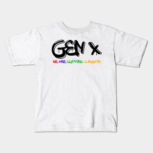 Gen X we are slipper survivor Kids T-Shirt